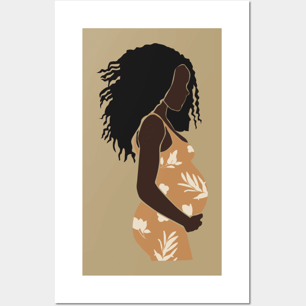 Abstract pregnant vector Women artistic Illustration Wall Art by NJORDUR